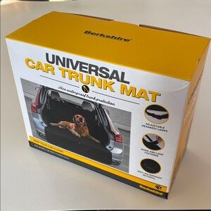 NWT Berkshire Universal Car Trunk Mat Black Pets Travel Adjustable Waterproof